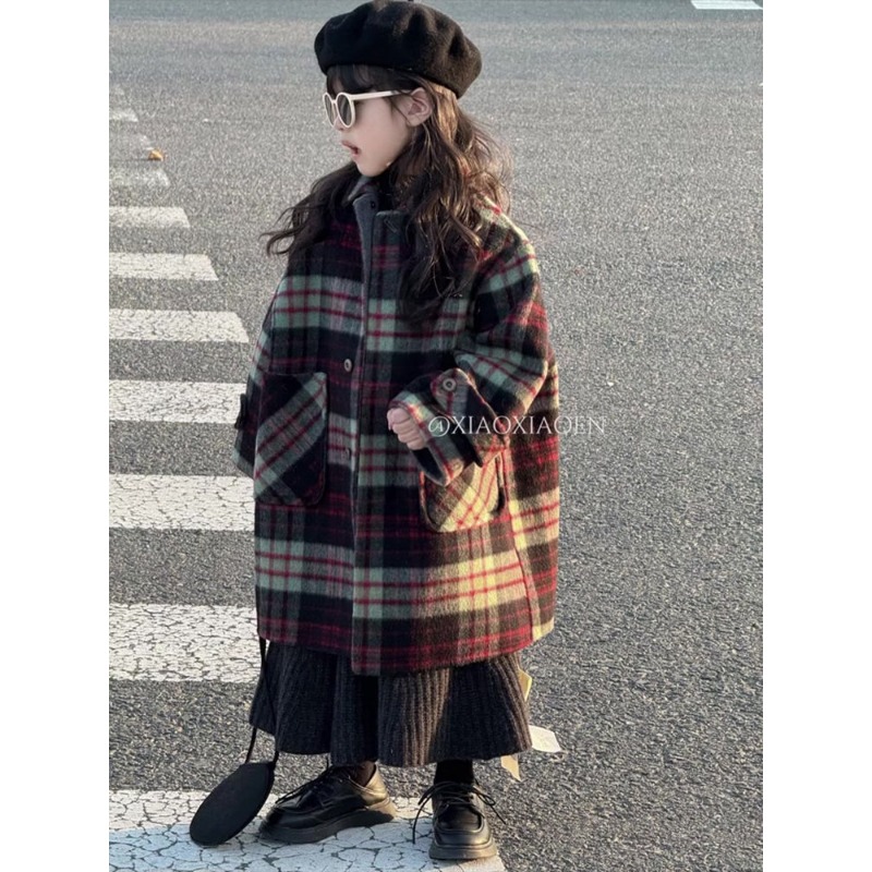Baby Clothing High End - Koreaanse kinderkleding Wollen jas voor meisjes