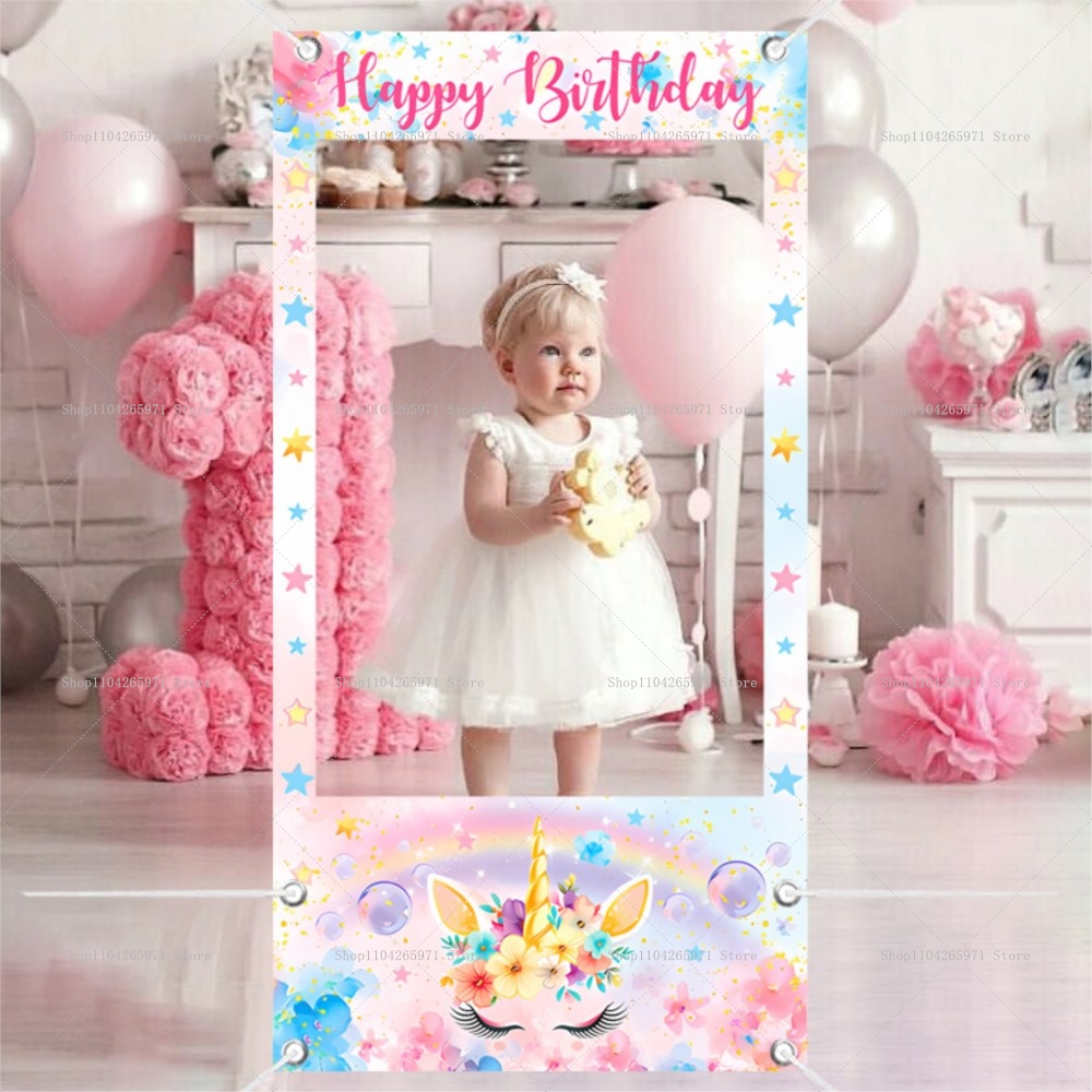 Baby Clothing Event - Eenhoorn Thema Photo Booth Frame Props
