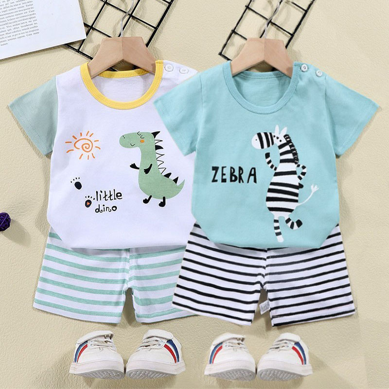 Baby Clothing Sets Boy - Katoen Tees + Shorts 2-delige Trainingspak