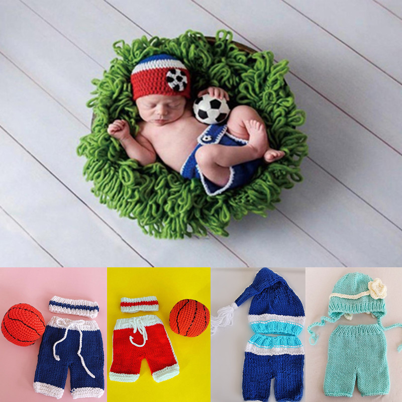 Baby Clothing Crochet - 3/2 Pcs/Set Pasgeboren Fotografie Props Kostuums