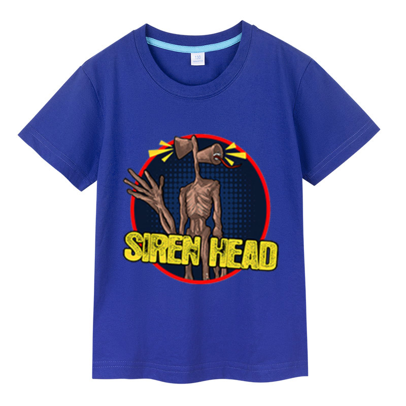 Baby Shop Clothing - Blauw Katoen Sirene hoofd Print T-shirt