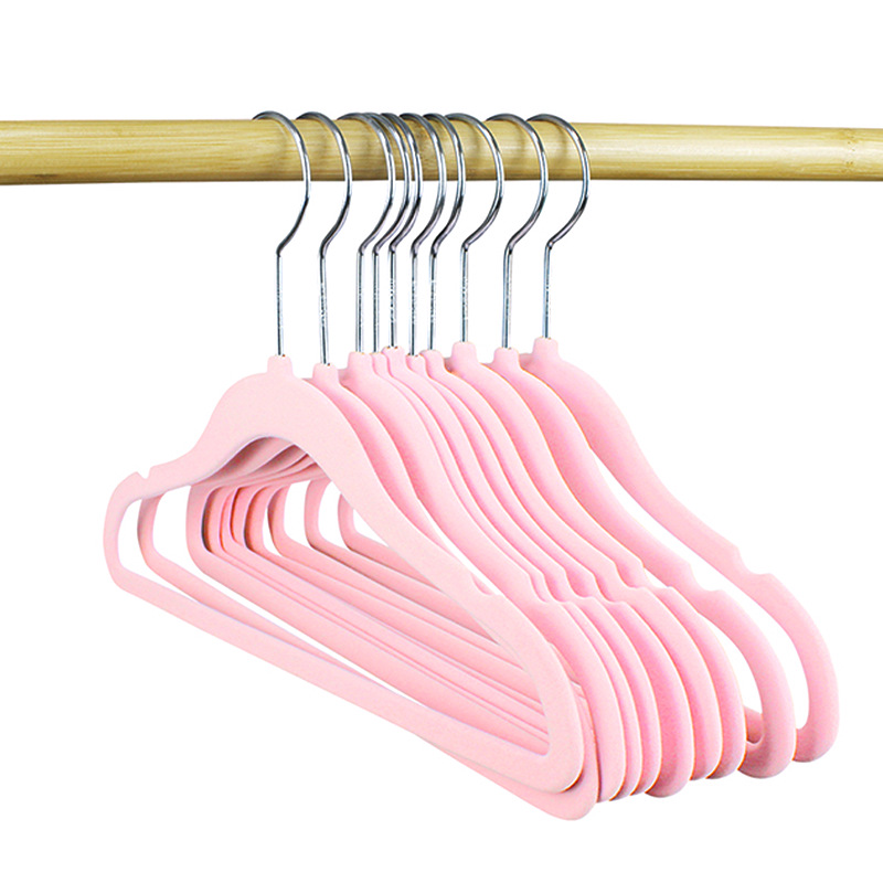 Baby Shop Clothing - 10 STKS/PARTIJ Antislip Gevlokt Fluwelen Kleerhangers