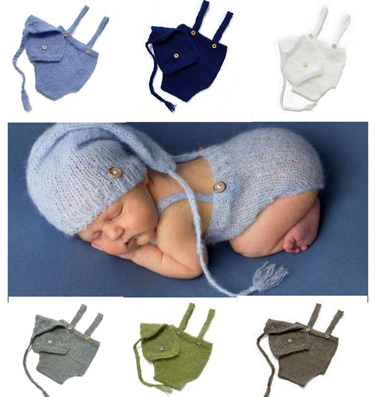 Baby Clothing Crochet - 2 Stks/set Gehaakte Pasgeboren Outfit Pasgeboren