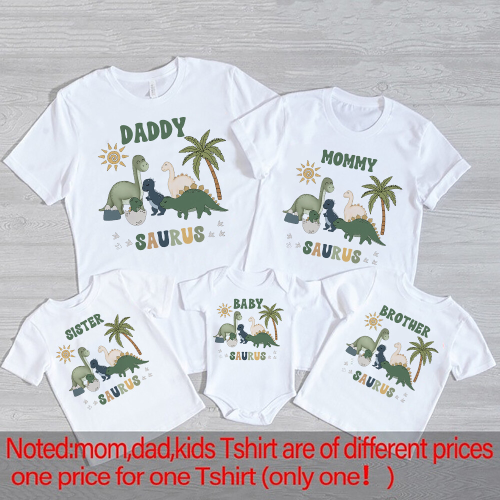 Cartoon dinosaurus print famil - Baby Clothing Sets Boy recensie en prijs