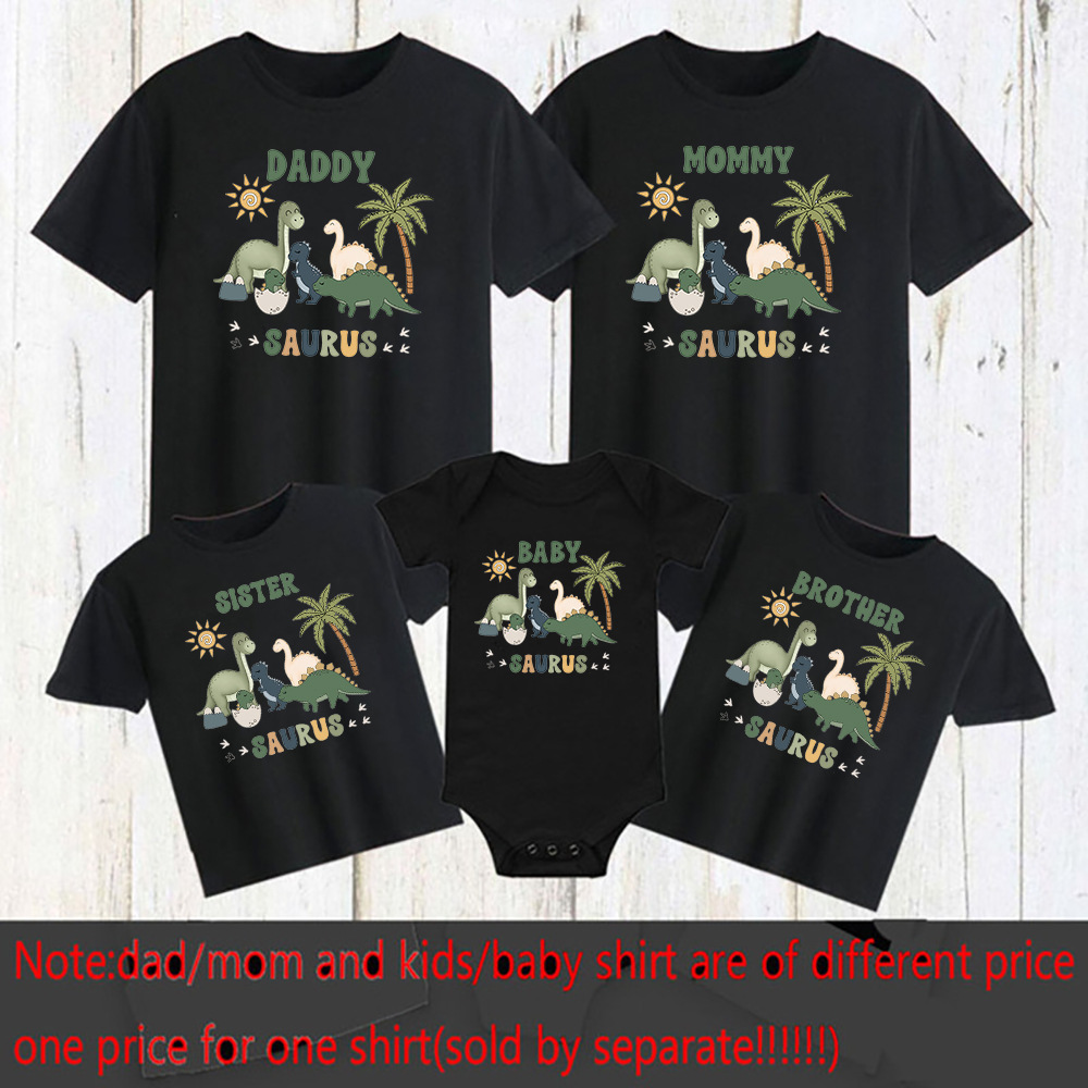 Cartoon dinosaurus print famil - Baby Clothing Sets Boy recensie en prijs